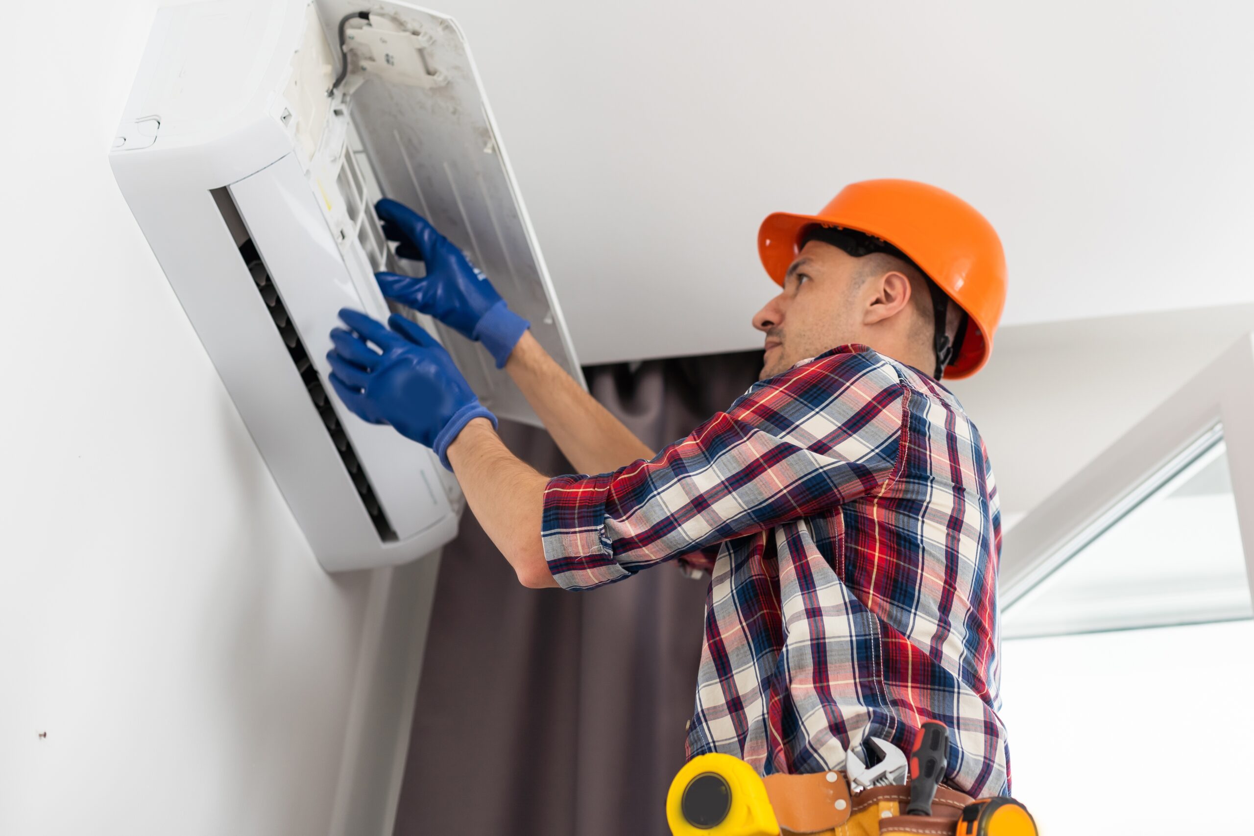 Old air conditioner showing signs to replace your AC system due to poor performance