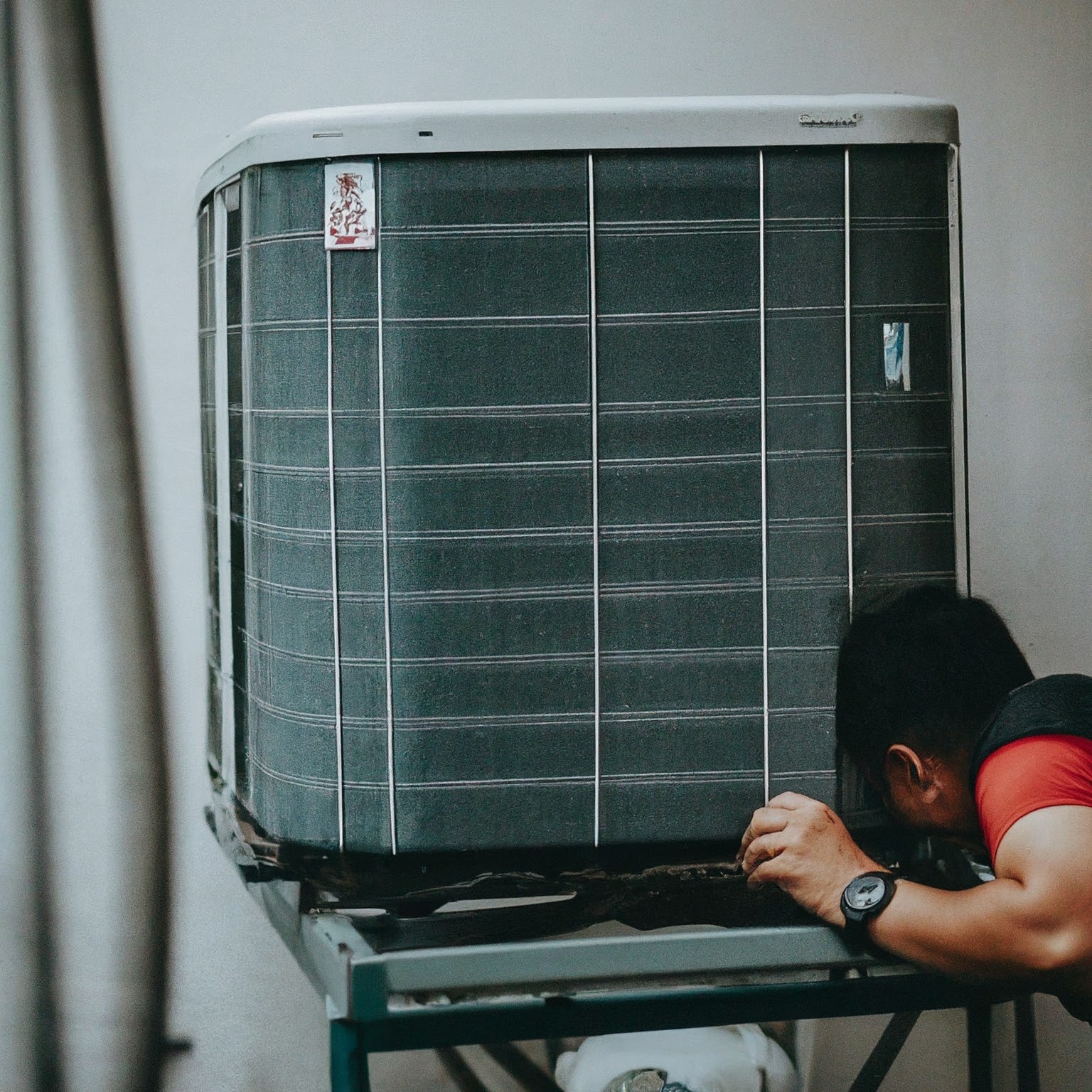 Homeowner noticing bad smell from AC when turning on the air conditioning system